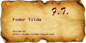Fodor Tilda névjegykártya