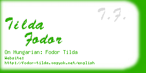 tilda fodor business card